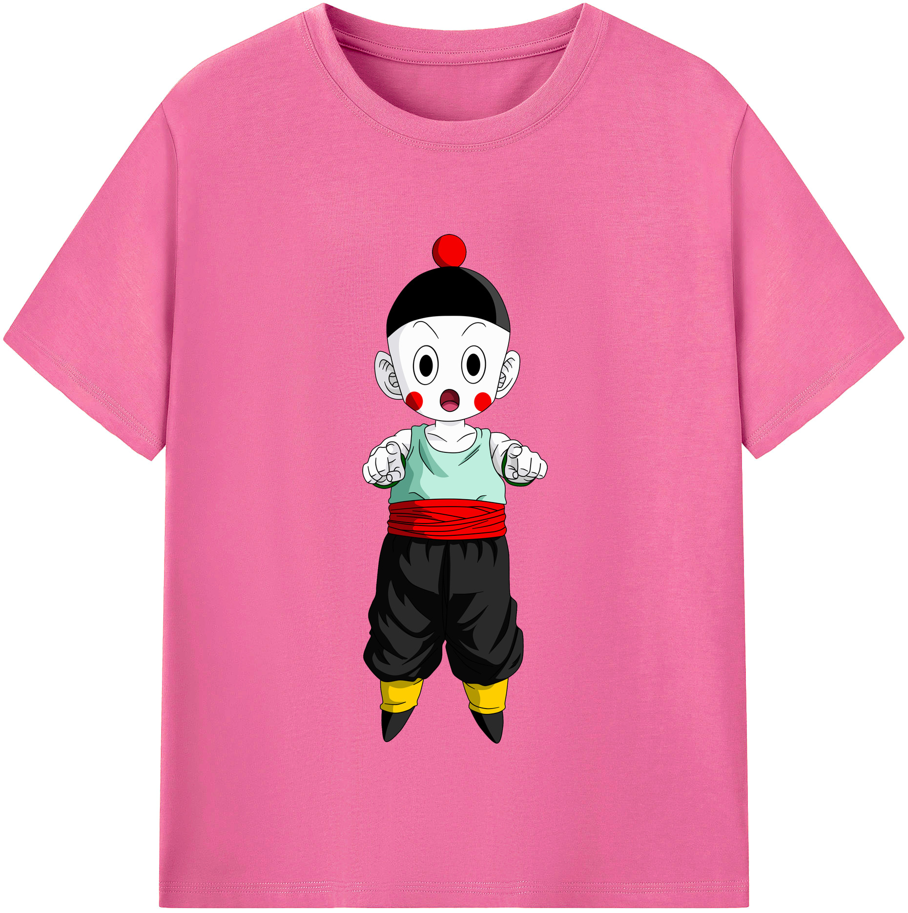 （画像用） ドラゴンボール 餃子（チャオズ）DRAGON BALL Chaoz レディースカジュアルプリントTシャツ（綿100％）
